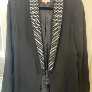 Romeo & Juliet Couture Black Blazer with Silver Studs